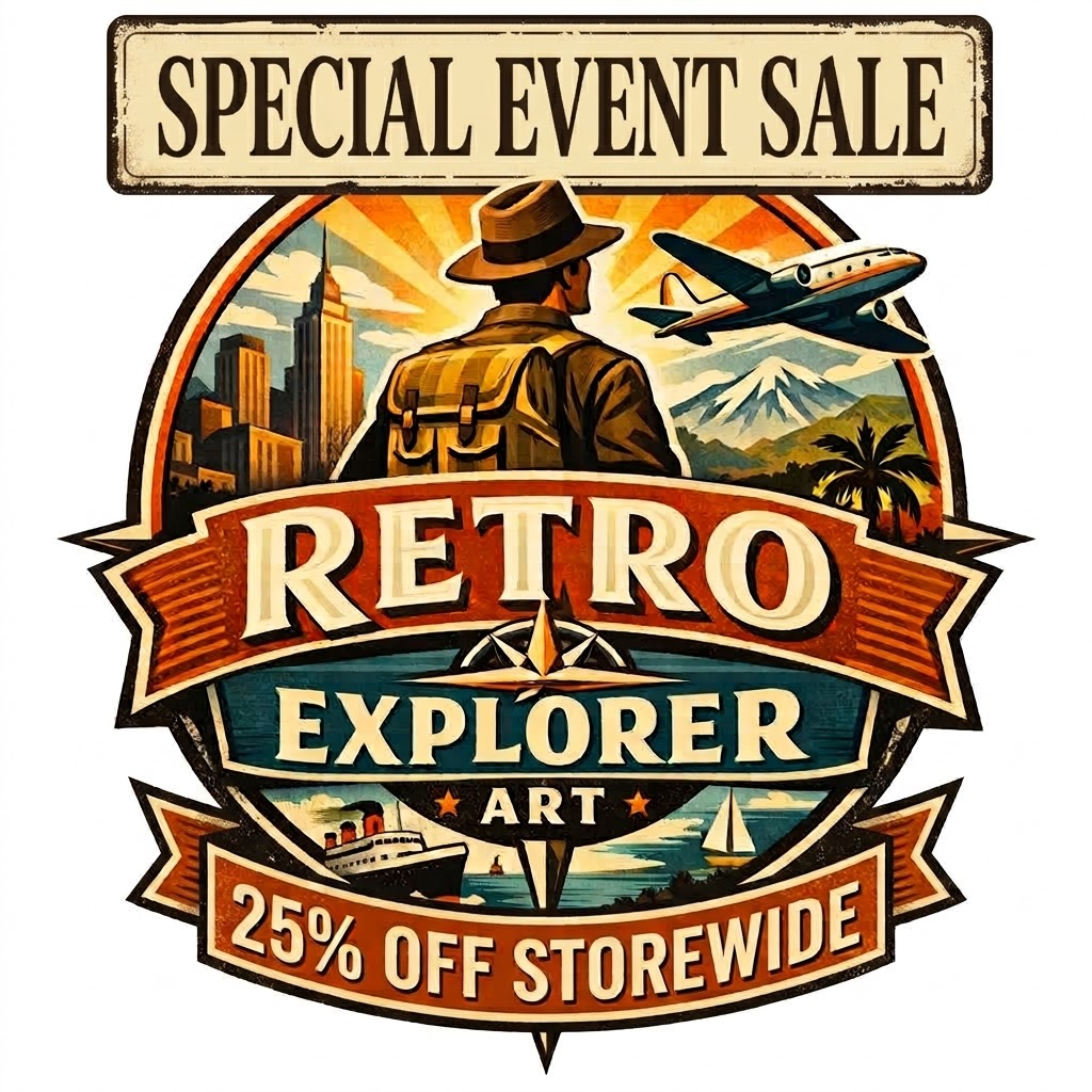 Retro Explorer Art sale logo